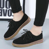 Suede Flat Bottom Lace-up Wear Resistant Fashion Casual Shoes for Woman