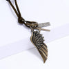 Personalized Angel Wings Pendant Adjustable Simple Long Necklace(Red Bronze)