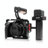PULUZ Universal Camera Metal Side Handle with Cold Shoe Mount for Camera Cage Stabilizer (Black)