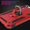 For iPhone SE 2022 / SE 2020 Shockproof TPU + PC Protective Case with 360 Degree Rotating Holder(Red)