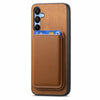 For Samsung Galaxy A16 Retro Magsafe Card Bag PU Back Cover Phone Case(Brown)