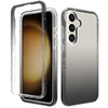 For Samsung Galaxy S24+ 5G Shockproof Clear Gradient PC + TPU Phone Case(Black)