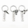 Creative Drive Safe Handsome Words Stainless Steel Keychain Key Rings(Wing)