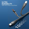 ENKAY ENK-CB131 USB to 8 Pin Carbon Steel Hose Spring 2.4A Fast Charging Data Cable, Length:1m(Black)