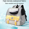 Foldable Cat Backpack Carrier, Blue - Holds 7.5kg, Water-Resistant