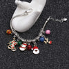 Lobster Buckle Santa Bracelet Christmas Tree Snowman DIY Agate Bracelet