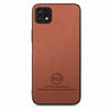 For Samsung Galaxy A22 4G Twill Fabric Leather Skin Back Phone Case(Brown)