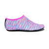 Non-slip Plastic Grain Texture Thick Cloth Sole Printing Diving Shoes and Socks, One Pair, Size:XXXL (Purple Lines)