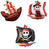 5PCS Pirate Ship Balloon Cartoon Halloween Aluminum Film Balloon(Black)