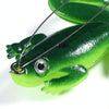 HENGJIA FO100 10pcs Anti-Hanging Bottom Floating Frog Black Fish Fake Bait Thunder Frog Bait, Size: 6cm 5g(Dark Green)