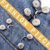 6 in 1 Nail-Free Detachable Button Jeans Waist Adjustment Buckle Set, Colour: 32mm (Gun Black)