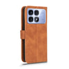 For Redmi K70 Ultra Skin Feel Magnetic Flip Leather Phone Case(Brown)