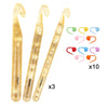 18mm+15mm+12mm+10 Pins Transparent Bold Crystal Crochet Knitting Tool Set
