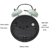 4 inch Early Learning Dual Ring Round Alarm Clock Student Bedside Metal Alarm Bell(Blue)