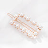 Geometric Irregular Pearl Hairpins Girls Delicate Hair Grip(Rectangle)