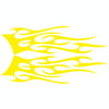 2 PCS/Set D-751 Flame Pattern Car Modified Decorative Sticker(Yellow)