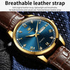 OLEVS 6896 Men Multifunctional Luminous Waterproof Quartz Watch(Blue)