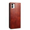 For Samsung Galaxy A06 5G Oil Wax Crazy Horse Texture Leather Phone Case(Brown)
