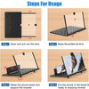 20-inch Pull-out Mobile Phone Screen Amplifier HD Desktop Viewing Mobile Phone Holder(Black)