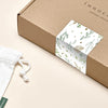 4 Packs 50 Sheets/Pack  Green Leaf Rectangular Stickers Gift Box Sealing Stickers(A1)