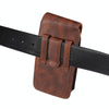 For 6.5 inch Mobile Phone Cowhide Texture Oxford Cloth Waist Bag(Brown)
