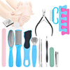 HT16-2 16 In 1 Foot File And Grinder Peeling Pedicure Set(Blue)