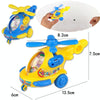 3 PCS Children Handle Plane Q Version Aviation Helicopter Model
