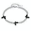 OPK GS1569 Cool Style Stainless Steel Acrylic Butterfly Accessory Bracelet