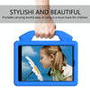 For iPad Mini 5/4/3/2/1 EVA Material Children Flat Anti Falling Cover Protective Shell With Thumb Bracket(Blue)