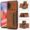 For Samsung Galaxy A32 5G Three-fold Leather Phone Case with Card Slot & Wallet & Holder(Brown)