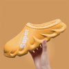 Winter Warm Velvet Thick Waterproof Cotton Slippers, Color: Yellow No Heel(36-37)