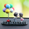 3D Temporary License Plate Removal Ornaments Anti-slip Base(Black)