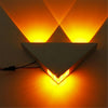 3W Aluminum Triangle Wall Lamp Home Lighting Indoor Outdoor Decoration Light, AC 85-265V(Mixed Colour Light)