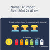 Children Early Education Puzzle Playing Simulation Musical Instrument, Style: 6806 Trumpet-Blue