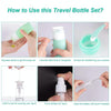 14 In 1 Toiletries Travel Bottles Set Leak Proof Silicone Squeezable Shampoo Dispenser, Spec: 60ml B Set