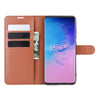 For Galaxy S20 Ultra Litchi Texture Horizontal Flip Protective Case with Holder & Card Slots & Wallet(Brown)