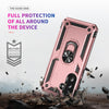 For Samsung Galaxy A36 5G Shockproof TPU + PC Phone Case with Holder(Rose Gold)