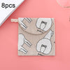 8pcs Cotton and Linen Sanitary Napkin Storage Bag Handy Clutch Bag(Gray Camel)