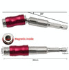 Hexagonal Shank Quick Release Self-Locking Joint Extension Rod Electric Drill Driver Extension Quick Conversion Bits(Silver+Red)