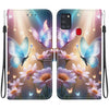 For Samsung Galaxy A21s Crystal Texture Colored Drawing Leather Phone Case(Butterfly Love Flower)