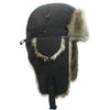 Orange White Fur Winter Outdoor Padded Adjustable Head Circumference Ski Hat Warm Ear Protected Cap Flight Hats