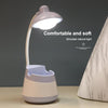 USB Charging LED Desk Light Eye Protection Lamp with Pen Holder and Phone Holder(CS276-3 Pink)