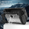 For Steam Deck Shockproof Game Console Case with Holder & Shoulder Strap(Black+Transparent)