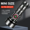 829 T40 1000LM USB Rechargeable LED Flashlight Not Battery(Black)