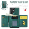 For Samsung Galaxy S24 Ultra 5G DG.MING M6 Series RFID Tri-fold Card Bag Removable Leather Phone Case(Green)