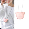 Mini Bear Style Neck Formaldehyde Negative Ion PM2.5 Removal Air Purifier for Kids (Pink)