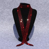 Red Diamond on Black Women Sequined Rhinestone Bow Tie Dance Costume Accessories