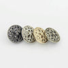 Gold 100 PCS Hollow Flower Shape Metal Button Clothing Accessories, Diameter:18mm