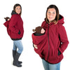Three-in-one Multi-function Mother Kangaroo Zipper Hoodie Coat with Front Cap Size: M, Chest: 90-93cm, Waist: 70-72cm, Hip: 97-99cm (Red)