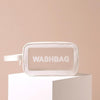2 PCS Frosted Translucent Waterproof Storage Bag Cosmetic Bag Swimming Bag Wash Bag White M